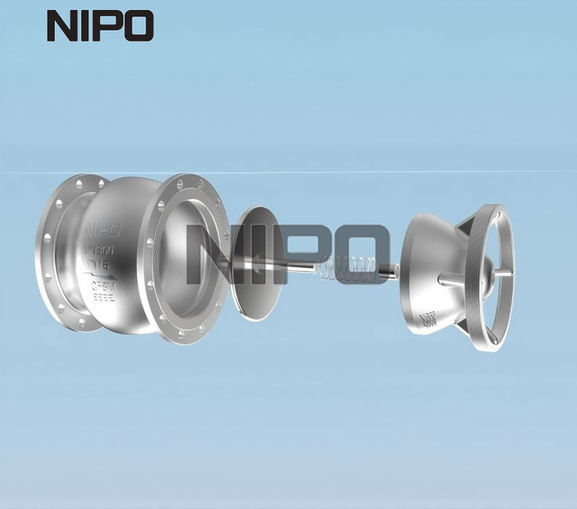 Обратный клапан осевого потока с низким перепадом давления, обтекаемая конструкция