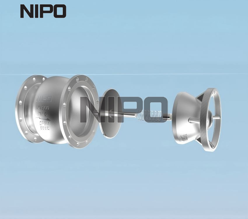 Обратный клапан осевого потока с низким перепадом давления, обтекаемая конструкция