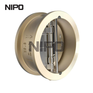 Алюминиевый бронзовый двухдисковый обратный клапан без фиксатора