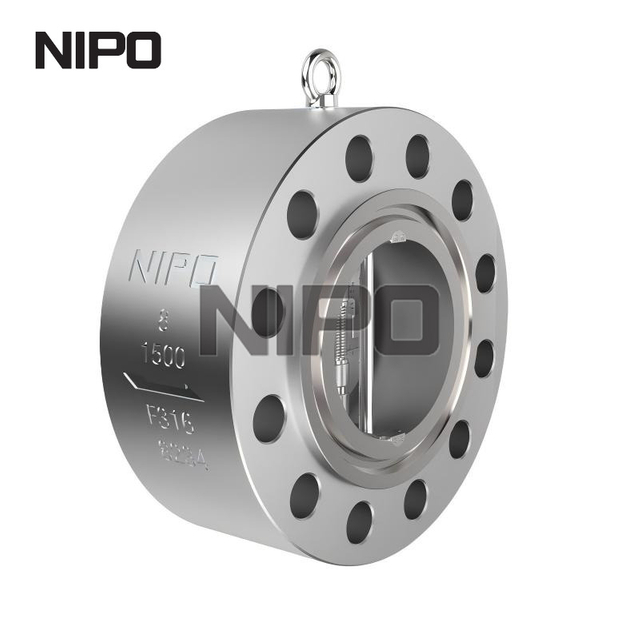 Поковочный корпус с проушинами и двухдисковым поворотным обратным клапаном