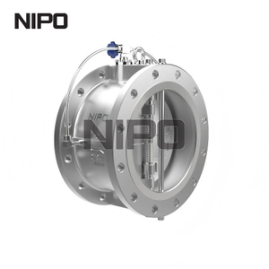 Двухпластинчатый обратный клапан фланцевого типа с демпфирующим устройством